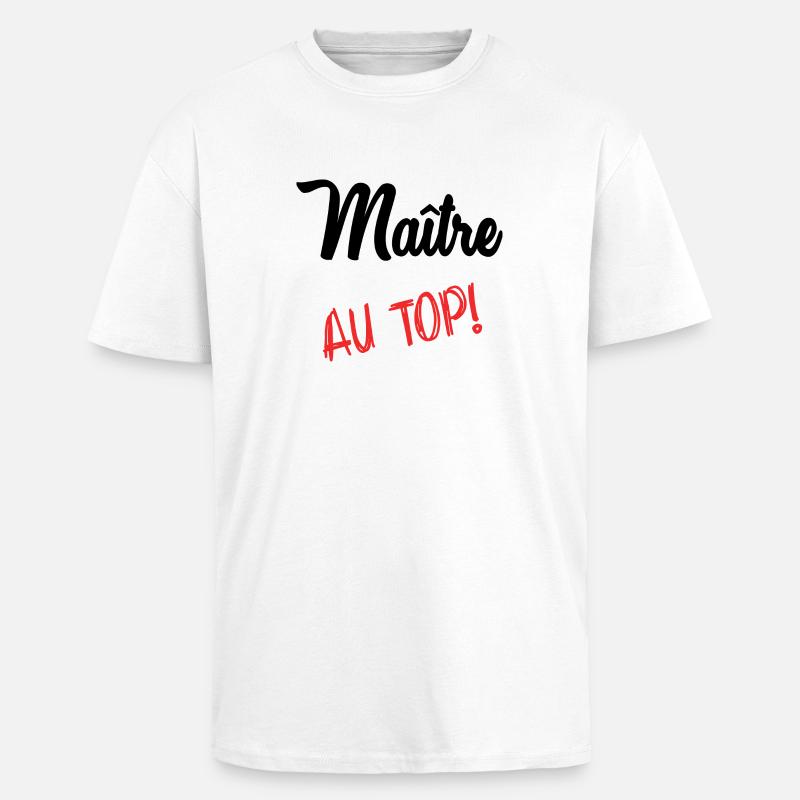 MASTER. MASTER - Unisex Oversized Heavyweight T-shirt - white