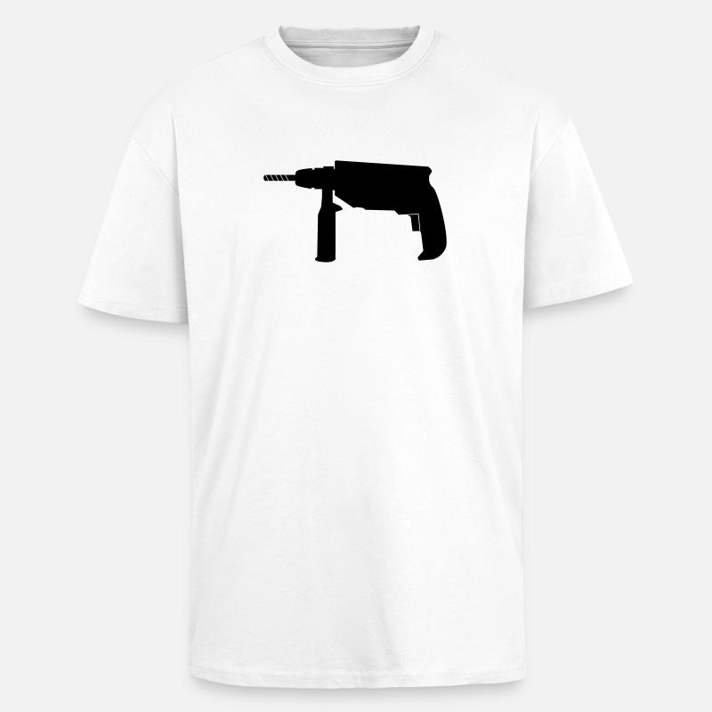 bohrer - Oversized Heavyweight Unisex T-Shirt - Weiß