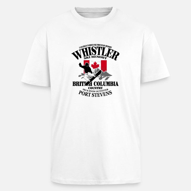 Canada - Snowboarding - Oversized Heavyweight Unisex T-Shirt - Weiß