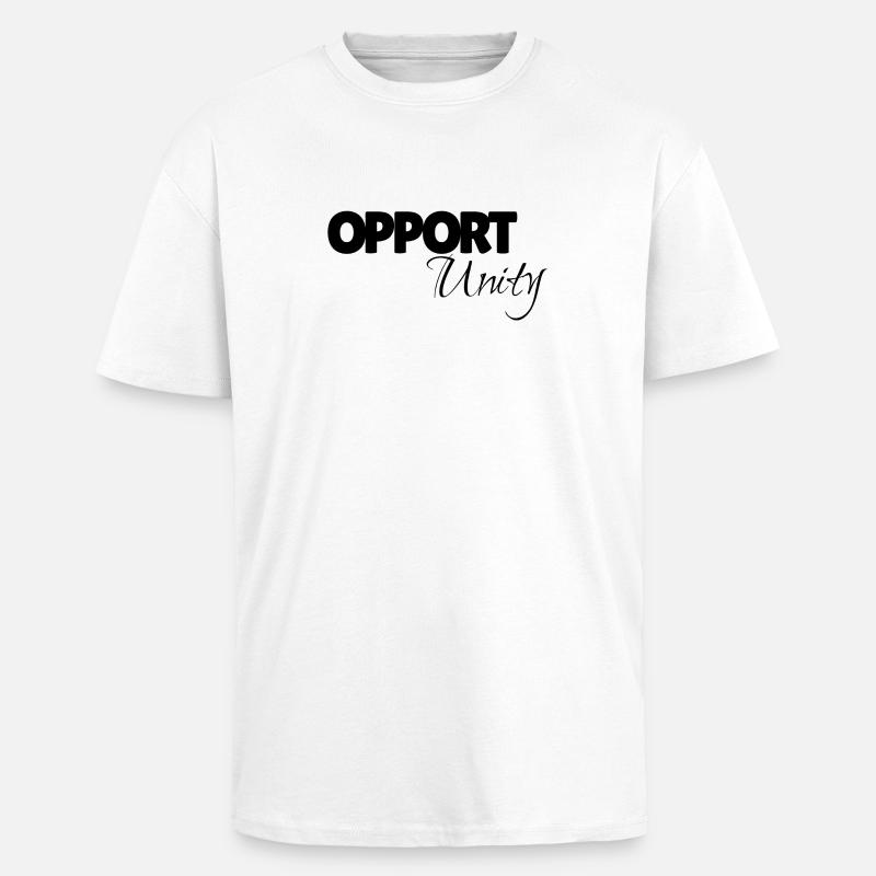 OpportUnity - Oversized Heavyweight Unisex T-Shirt - Weiß