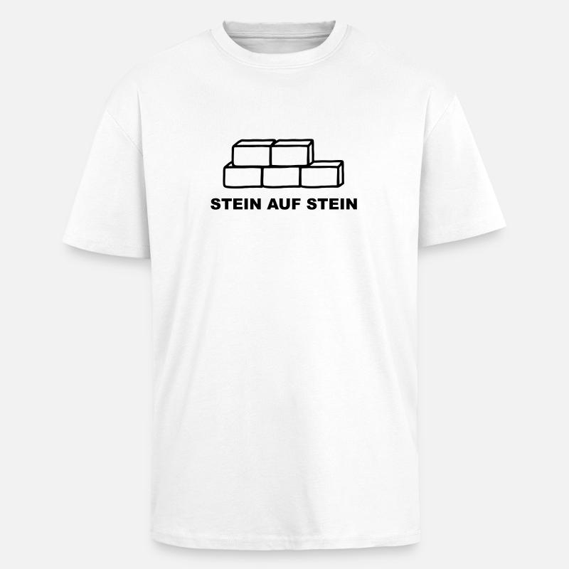 Stein auf Stein - Oversized Heavyweight Unisex T-Shirt - Weiß