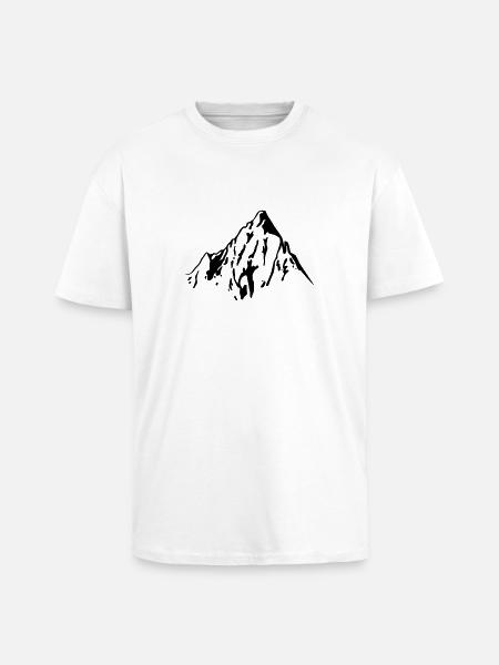 Felsiger Berggipfel - Oversized Heavyweight Unisex T-Shirt - Weiß