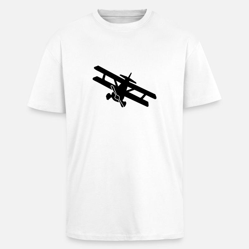 biplane_b1 - Unisex Oversized Heavyweight T-shirt - white