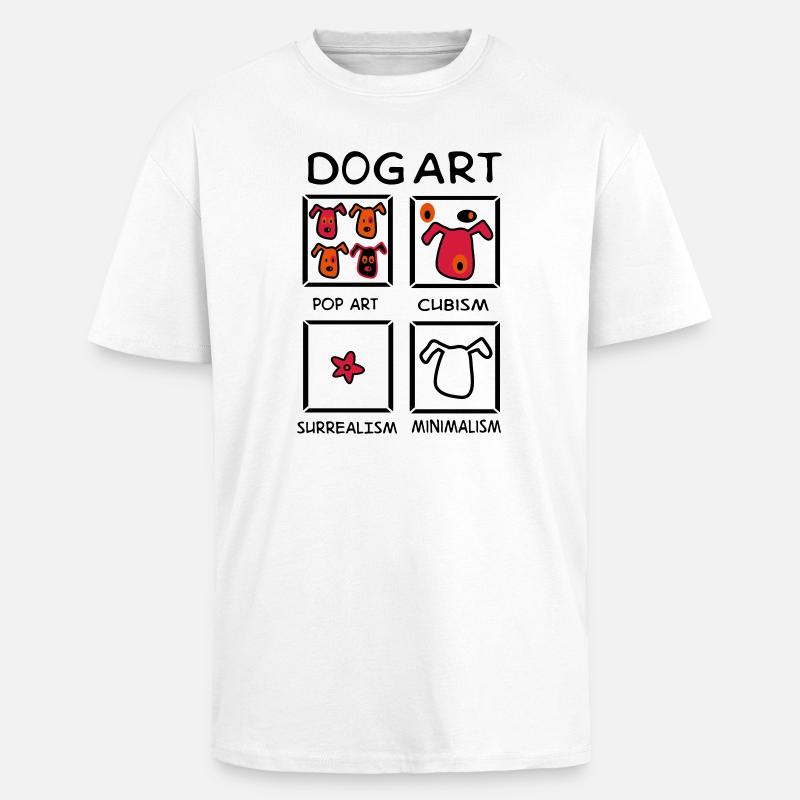 Chien - T-shirt unisexe oversize épais - blanc