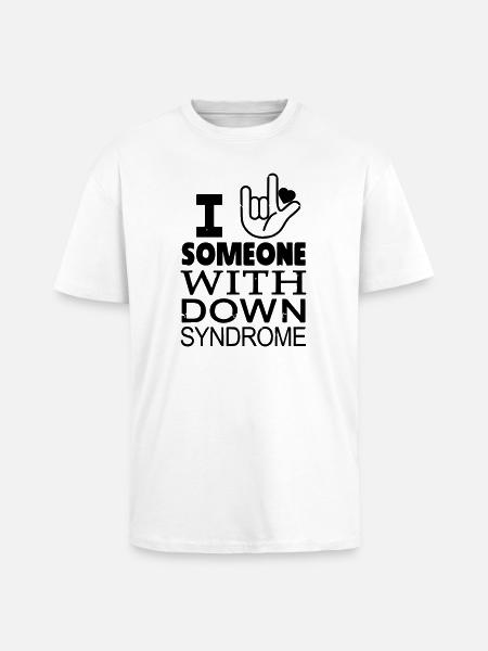 Down syndrome lovers - Unisex Oversized Heavyweight T-shirt - white