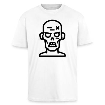 zombie - Unisex Oversized Heavyweight T-shirt - white - Front - Alina (178cm) & Michal (187cm)