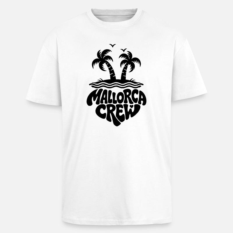 Mallorca crew - Oversized Heavyweight Unisex T-Shirt - Weiß