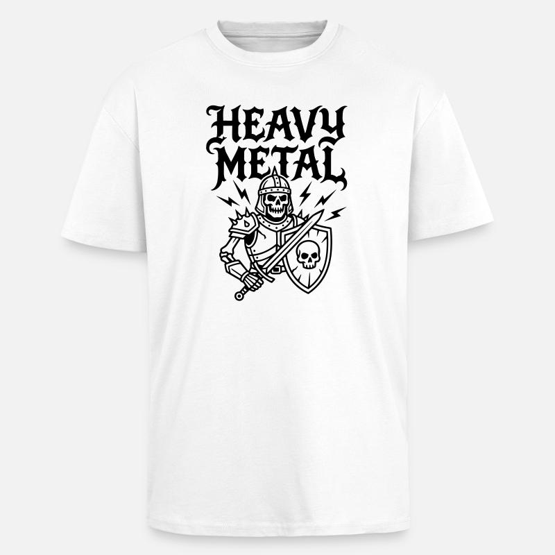 Schwermetall - Oversized Heavyweight Unisex T-Shirt - Weiß