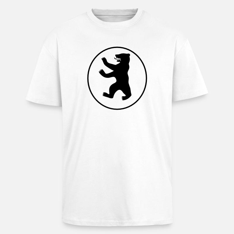 Berlin bear - Unisex Oversized Heavyweight T-shirt - white