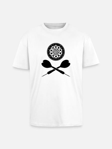 Flèches croisées - T-shirt unisexe oversize épais - blanc