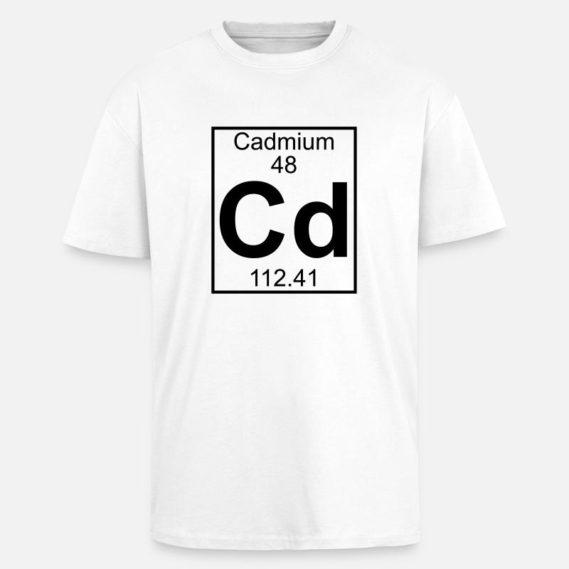 Element 048 - Cd (cadmium) - Full - Oversized Heavyweight Unisex T-Shirt - Weiß