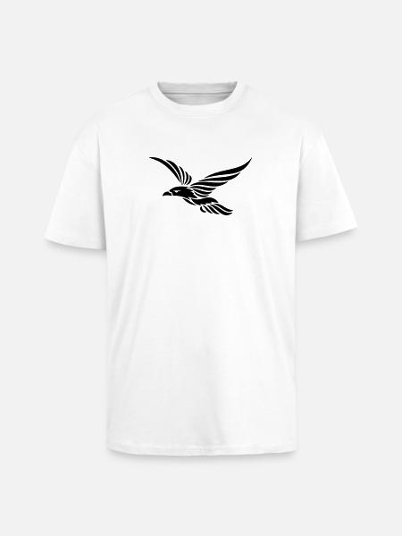 Tribal Raven 1c - Unisex Oversized Heavyweight T-shirt - white