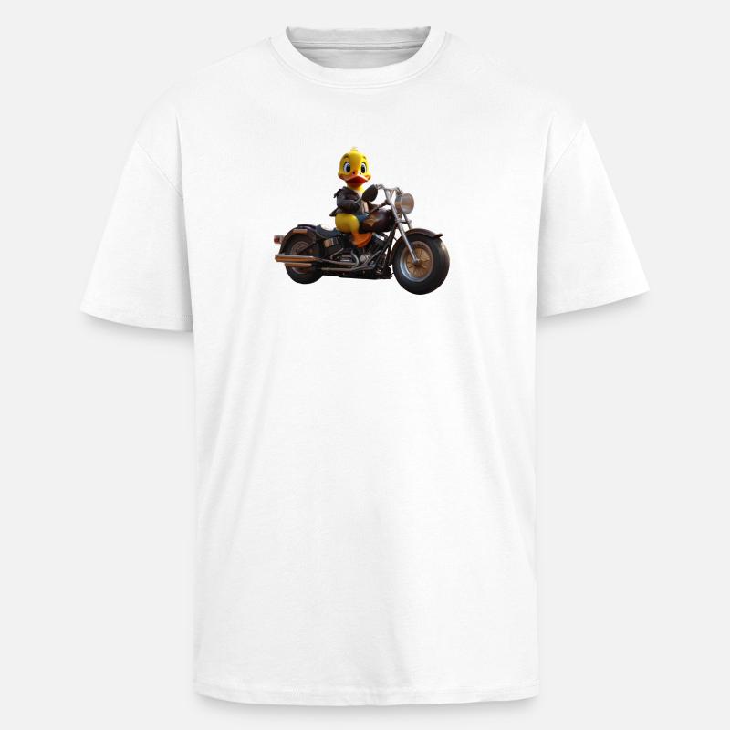 Bick Biker - T-shirt unisexe oversize épais - blanc