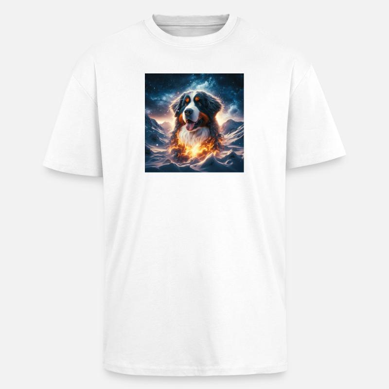 Bouvier bernois - T-shirt unisexe oversize épais - blanc