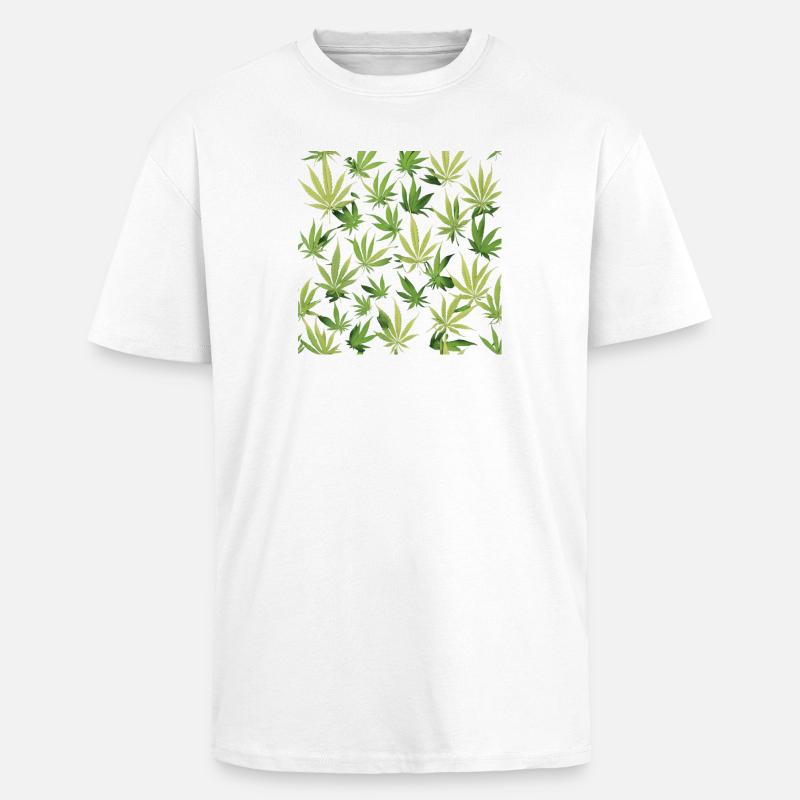 Cannabis 2 - Oversized Heavyweight Unisex T-Shirt - Weiß