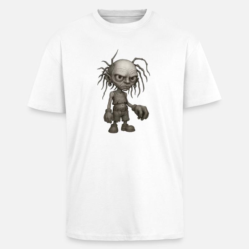 Grumpy Grom (Outcast Edition) - T-shirt unisexe oversize épais - blanc