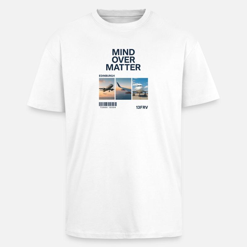 Mind Over Matter: Edinburgh Triptychon - Oversized Heavyweight Unisex T-Shirt - Weiß