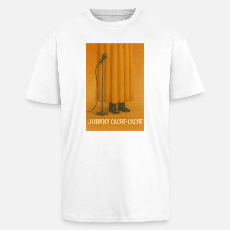 Johnny Cache-Cache - T-shirt unisexe oversize épais - blanc