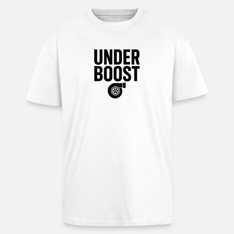 Conception du logo Under Boost - T-shirt unisexe oversize épais - blanc