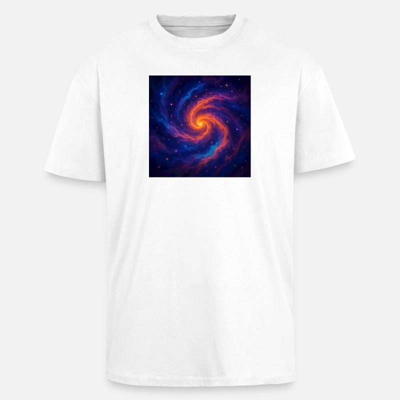 Vortex galactique dans l’espace - T-shirt unisexe oversize épais - blanc
