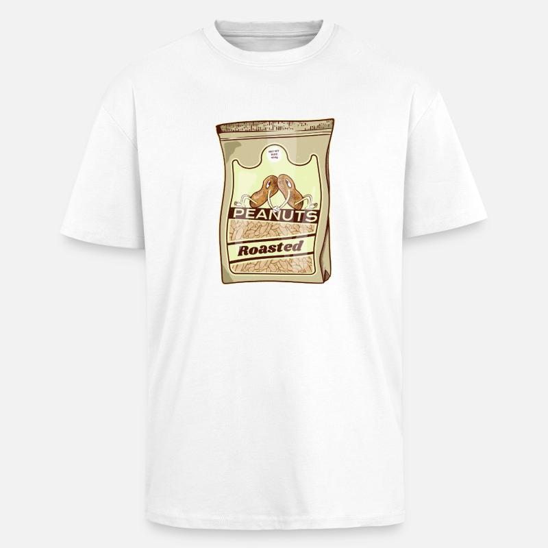 Roasted Peanuts Retro Pack - Unisex Oversized Heavyweight T-shirt - white
