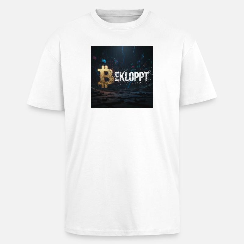 Bitcoin Explosion Krypto Chaos - Oversized Heavyweight Unisex T-Shirt - Weiß