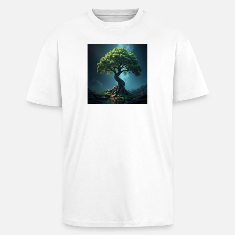 Bunter Baum des Lebens. - Oversized Heavyweight Unisex T-Shirt - Weiß