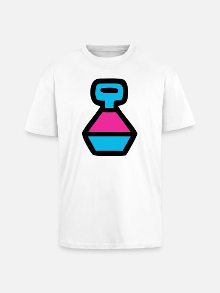 Retro Water Bottle 90s Pop Art - Unisex Oversized Heavyweight T-shirt - white