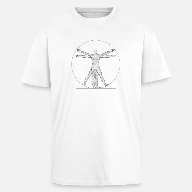 Da Vinci Programmierer Geschenkidee - Oversized Heavyweight Unisex T-Shirt - Weiß