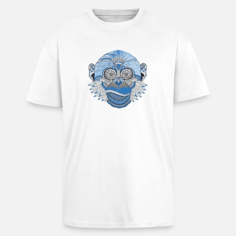 Abstrakter Affe Geschenk Geschenkidee - Oversized Heavyweight Unisex T-Shirt - Weiß