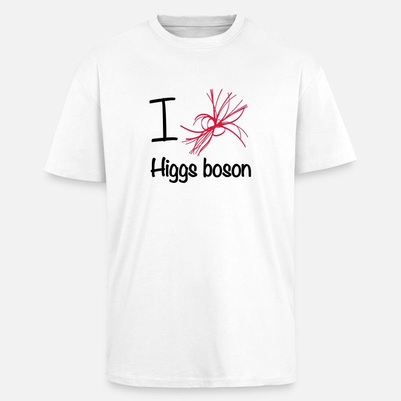 I love Higgs boson - T-shirt unisexe oversize épais - blanc