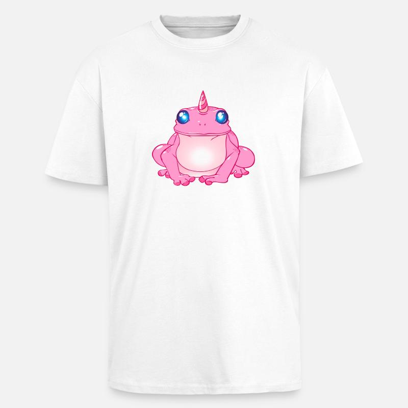 Frosch mit Horn - Oversized Heavyweight Unisex T-Shirt - Weiß