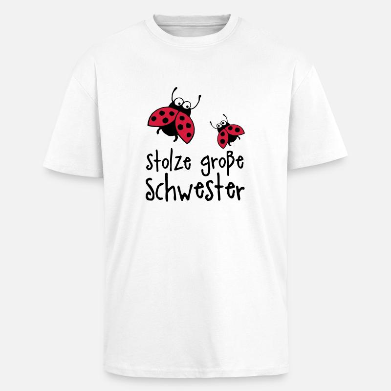 stolze_grosse_schwester_a_2c - Oversized Heavyweight Unisex T-Shirt - Weiß