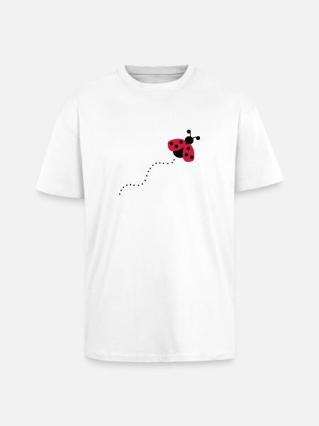 2541614 12868760 Marienkaefer - Unisex Oversized Heavyweight T-shirt - white