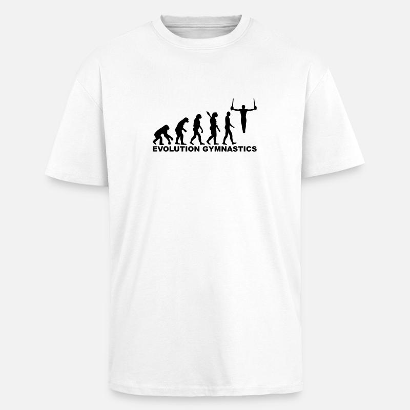 Evolution Gymnastics - Unisex Oversized Heavyweight T-shirt - white