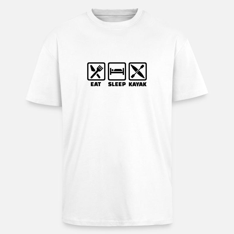 Kajak - Oversized Heavyweight Unisex T-Shirt - Weiß
