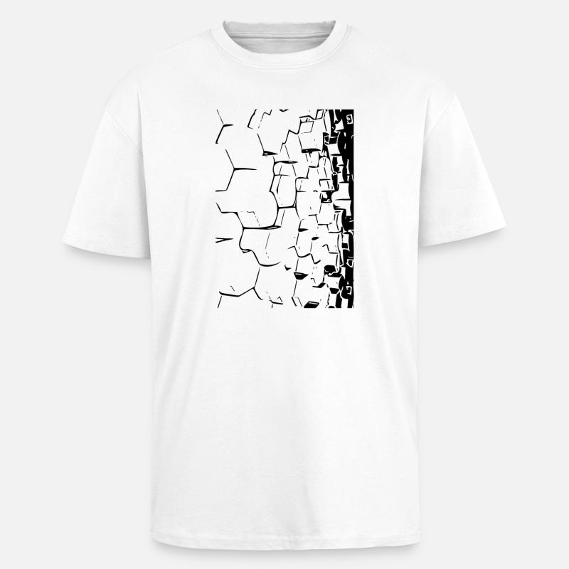 3D honeycombs - Unisex Oversized Heavyweight T-shirt - white
