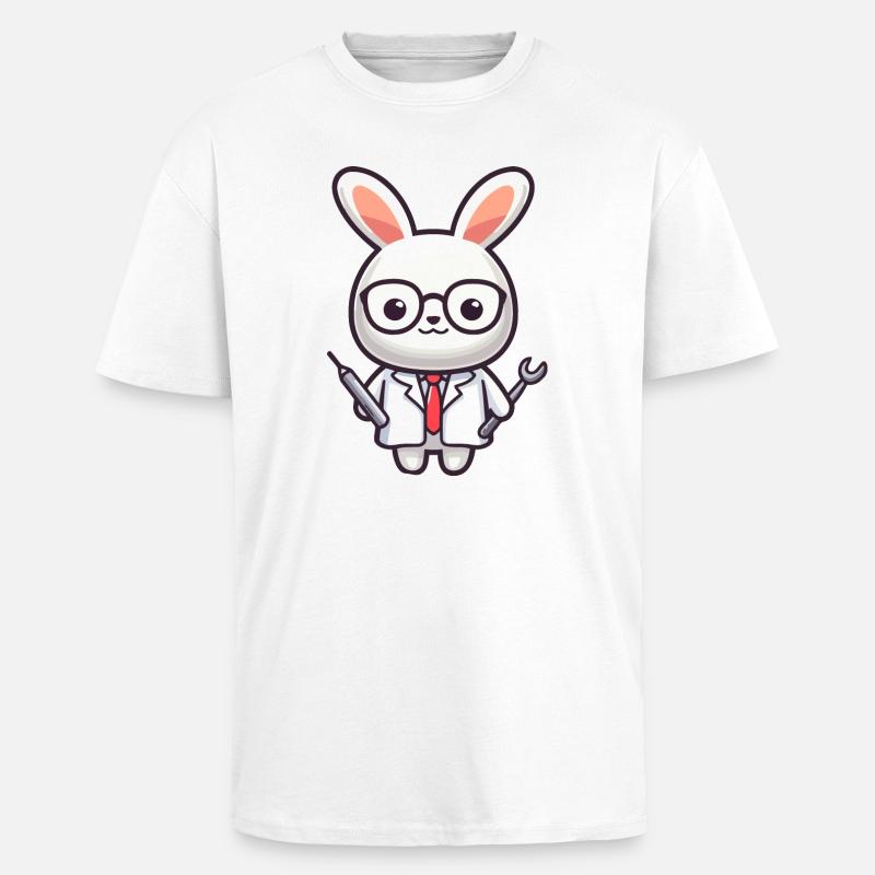 Doktor Bunny: Der Karottenpfleger - Oversized Heavyweight Unisex T-Shirt - Weiß