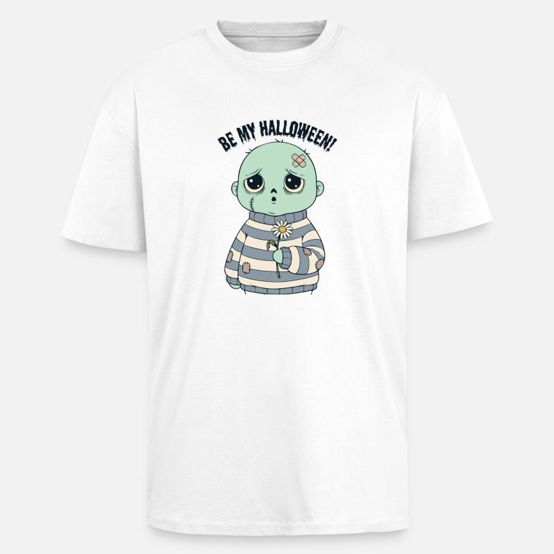Entzückender Totenkopf im gestreiften Pullover - Oversized Heavyweight Unisex T-Shirt - Weiß