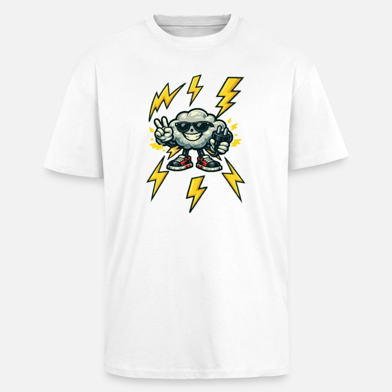 Dondercloud Rockster - Unisex Oversized Heavyweight T-shirt - white
