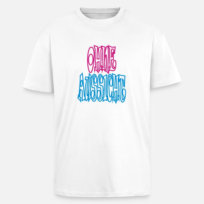 Sans vue - T-shirt unisexe oversize épais - blanc