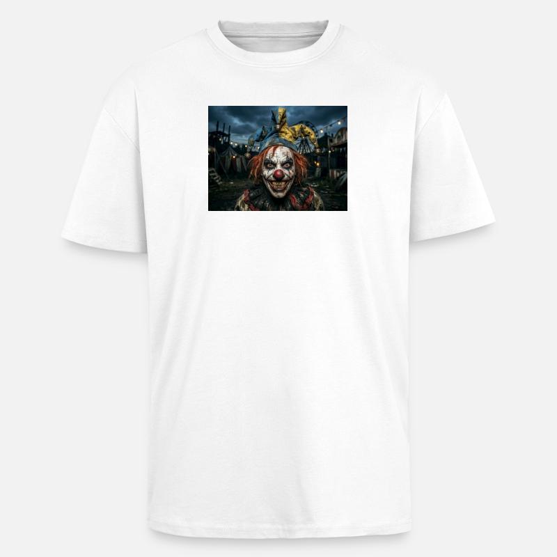 Fou de clown - T-shirt unisexe oversize épais - blanc