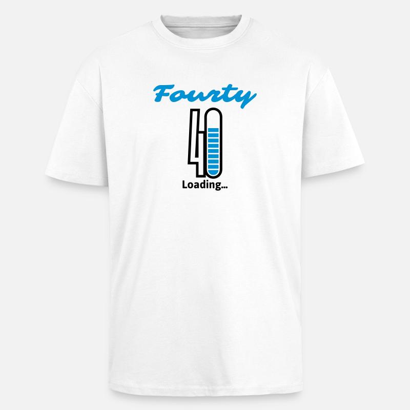 Fourty Loading ... - Unisex Oversized Heavyweight T-shirt - white