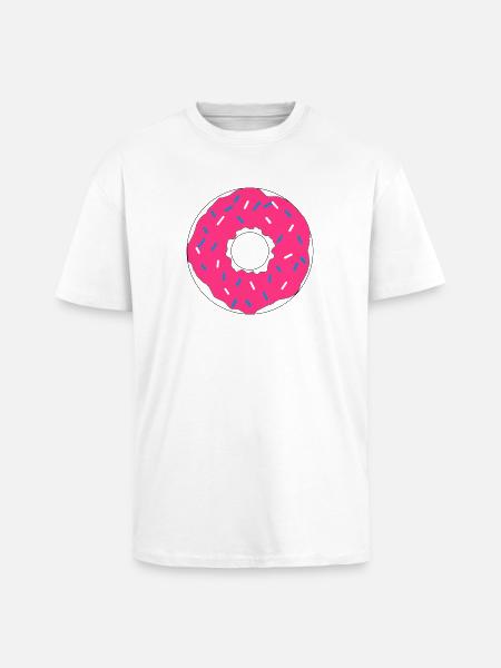 Pink donut - Unisex Oversized Heavyweight T-shirt - white