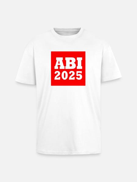 Abi 2025 - Oversized Heavyweight Unisex T-Shirt - Weiß