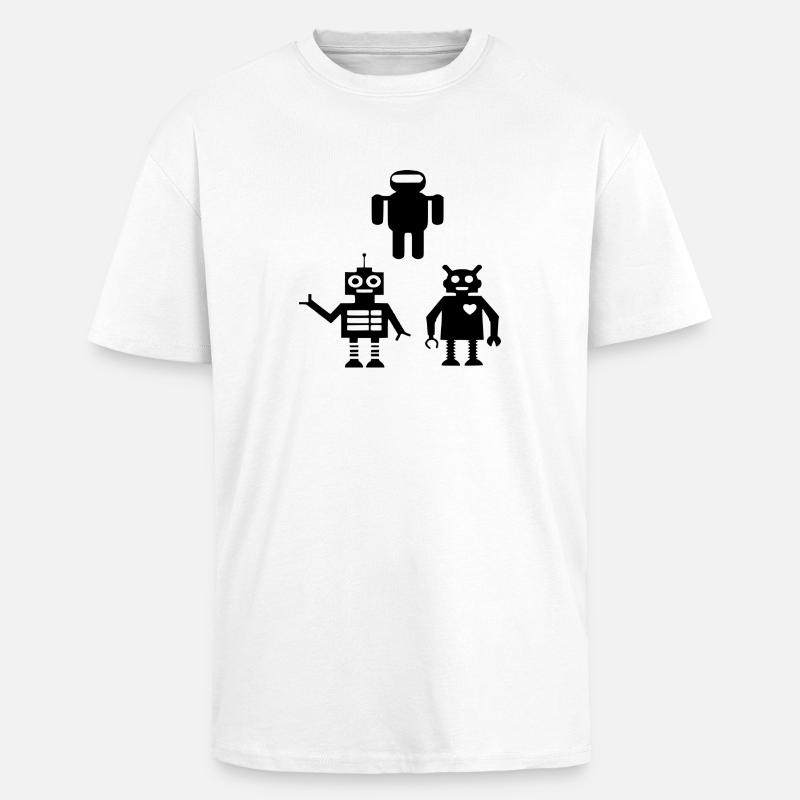 Roboter Android - Oversized Heavyweight Unisex T-Shirt - Weiß