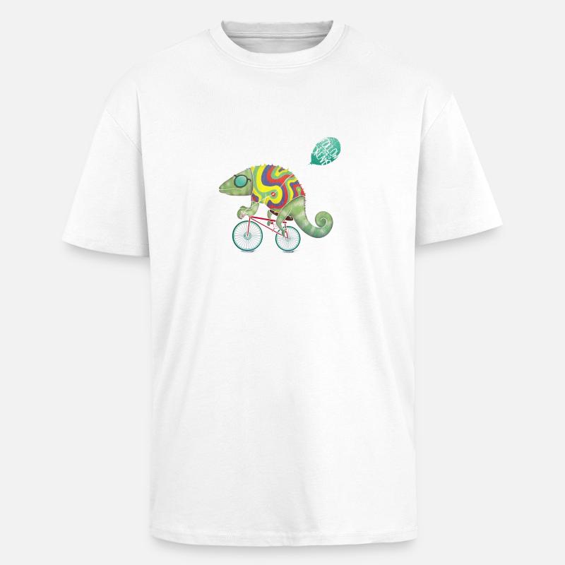 schnelle Eidechse - Oversized Heavyweight Unisex T-Shirt - Weiß