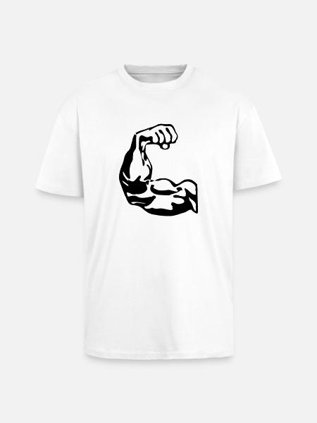 Biceps - T-shirt unisexe oversize épais - blanc