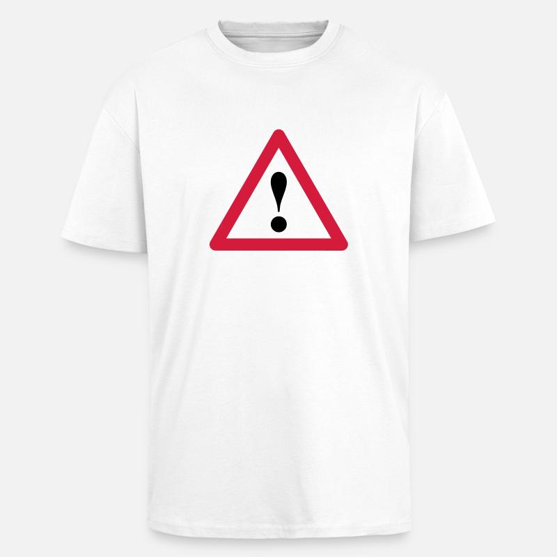 Sign exclamation mark - Unisex Oversized Heavyweight T-shirt - white
