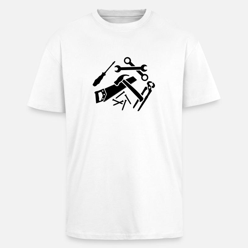 Werkzeug - Oversized Heavyweight Unisex T-Shirt - Weiß